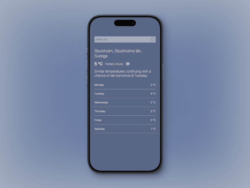 Weather App Screenshot